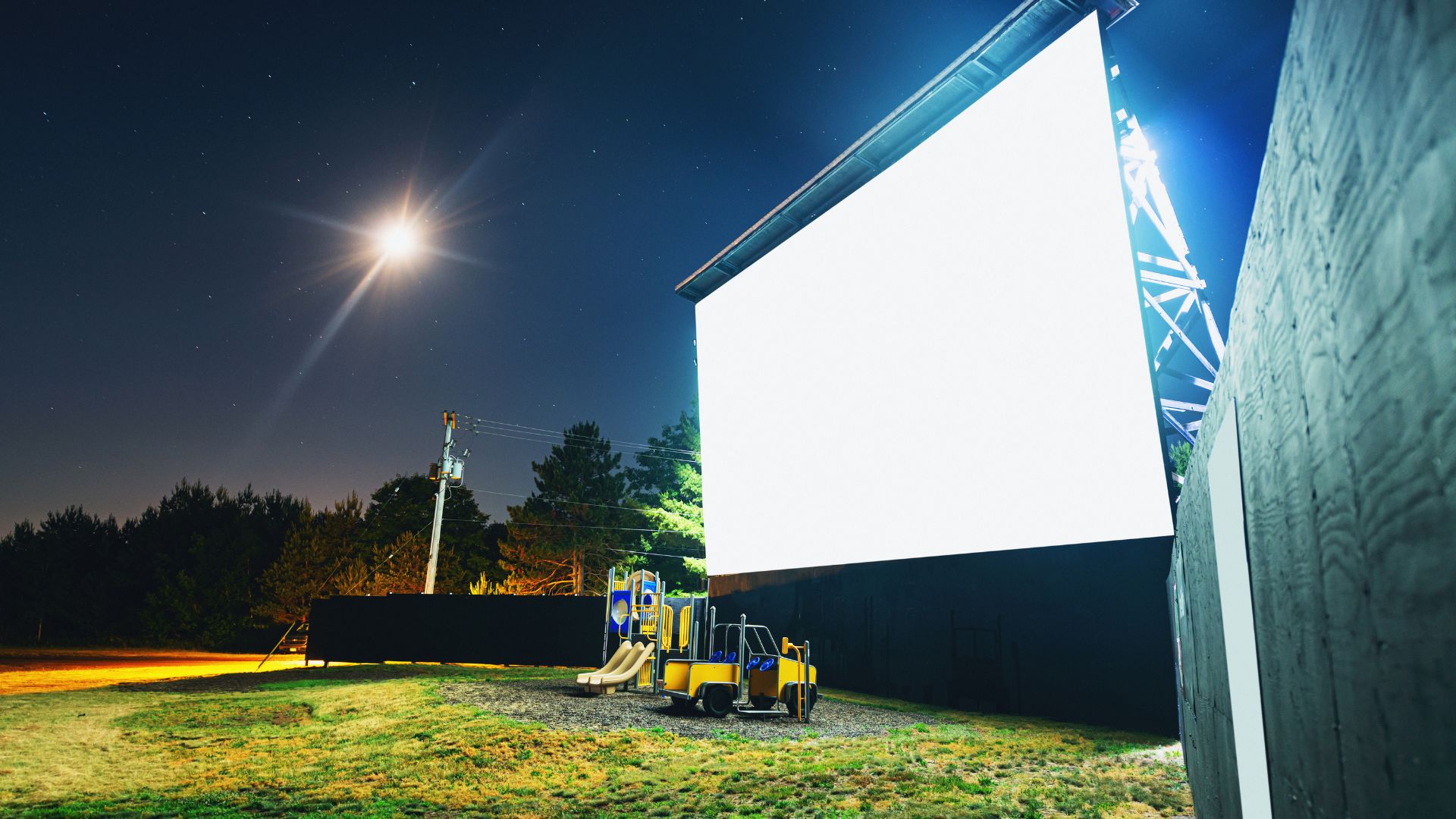 Big outdoor movie screen